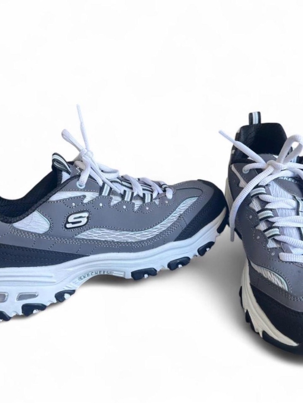 Skechers women’s Gray, White & Black Trail Sneakers